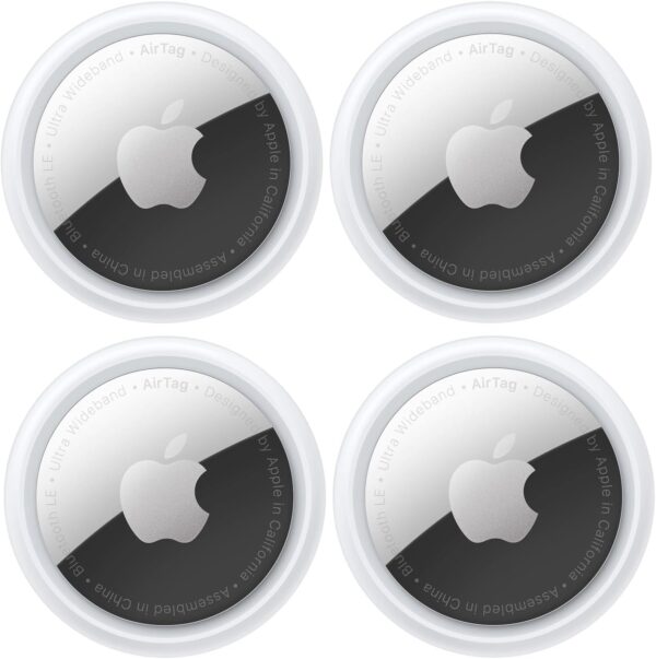 Apple AirTag Tracking Device, 4-Pack (Renewed)