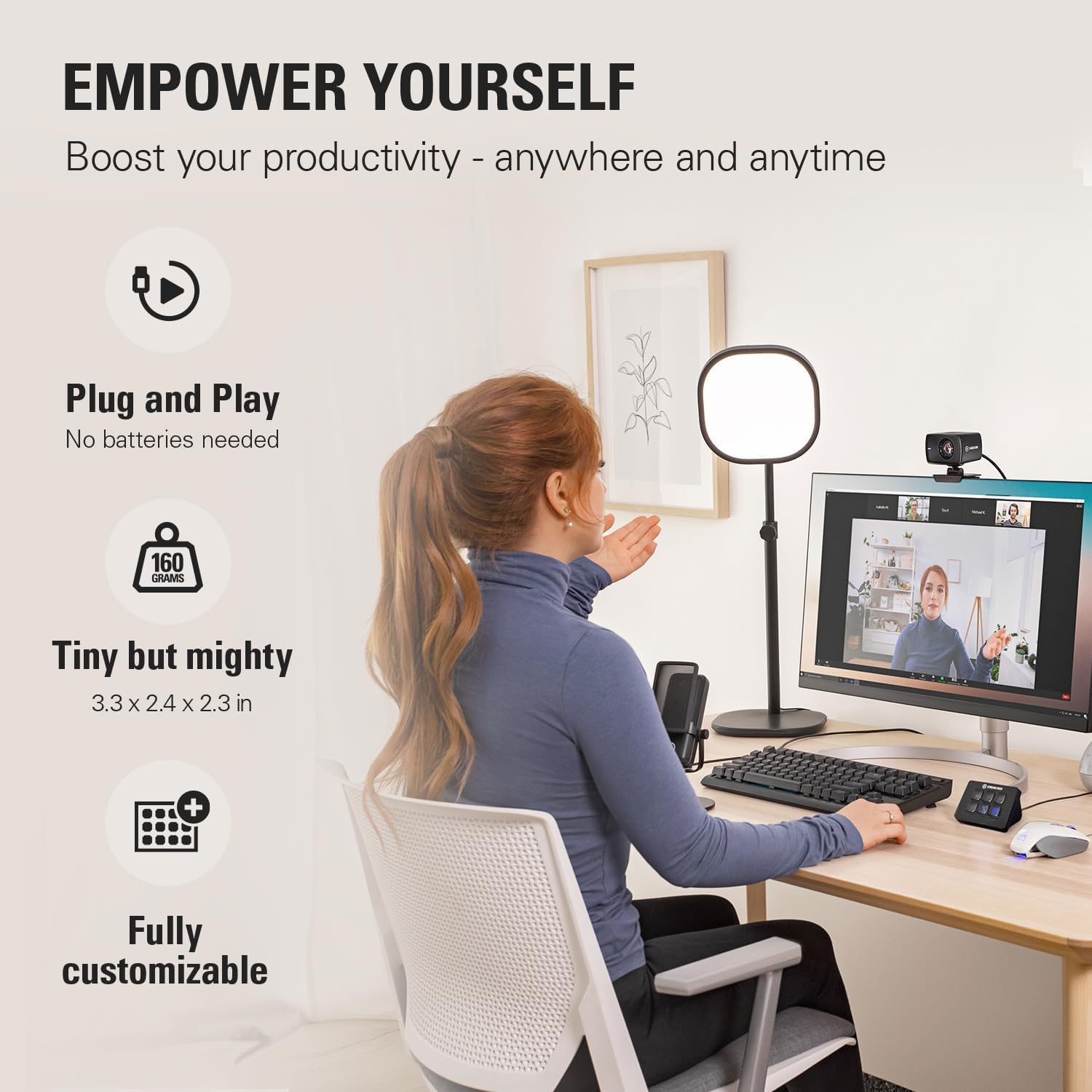 Elgato Stream Deck Mini – Control Zoom, Teams, PowerPoint, MS Office and More, Boost Productivity with Seamless Integration for Daily Apps, Set Up Shortcuts Easily, Compatible with Mac and PC