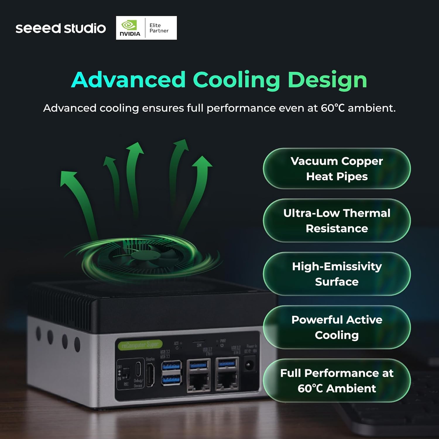 reComputer Super J4012 - Advanced Edge AI Computer with NVIDIA Jetson Orin NX 16GB