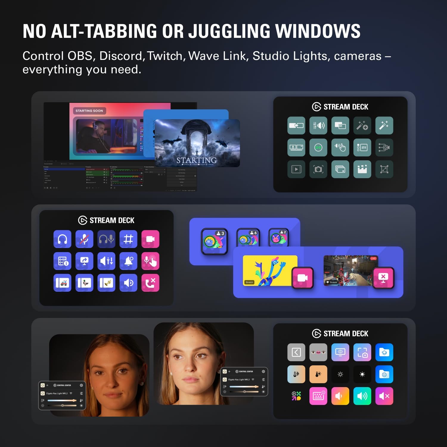 Elgato Stream Deck MK.2 – Studio Controller, 15 macro keys, trigger actions in apps and software like OBS, Twitch, YouTube and more, works with Mac and PC