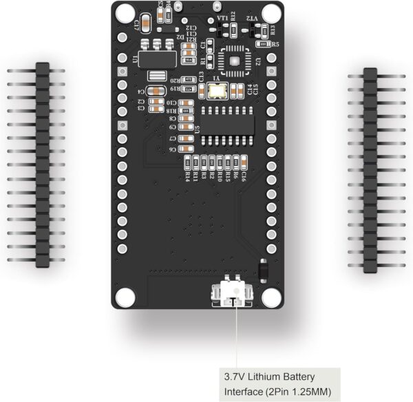 ESP32 Development Board Integrated 0.96 Inch OLED Display,CH340 Driver,WiFi+BLE Wireless Module,and Micro USB Works Great for Arduino/Micropython(Pin Header Soldered)