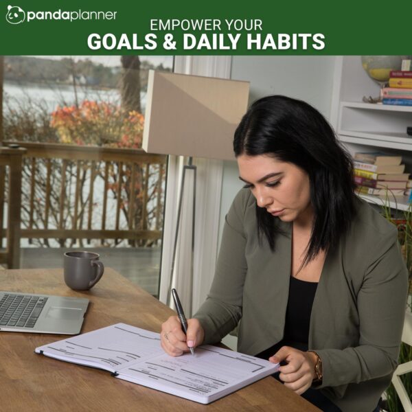 Panda Planner Pro Daily Planner 2026 – 6 Month Undated Daily Productivity Planner with Large 8.5x11 Layouts, Weekly & Monthly Calendar Planner, Goal Tracker, Habit Tracker & Time Management Organizer – Dark Green