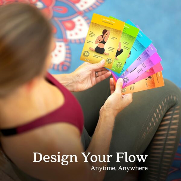 Asana Moon Premium Yoga Cards – Deck with Over 120 Yoga Poses – Yoga Sequencing Deck with Yoga Cues and Sanskrit Names for Beginners and Teachers – Unique Yoga Gift for Women or Any Yoga Lover