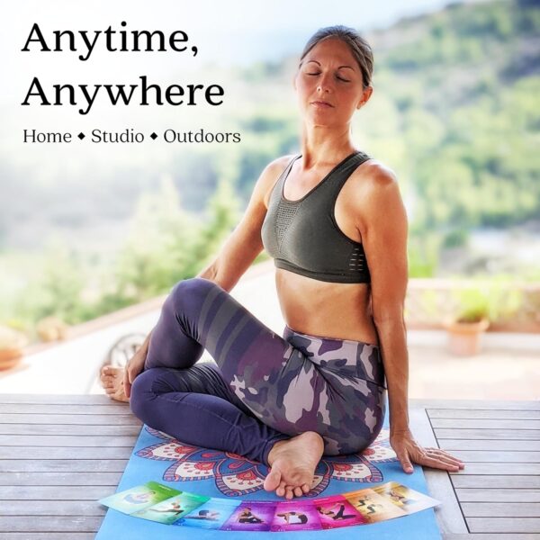 Asana Moon Premium Yoga Cards – Deck with Over 120 Yoga Poses – Yoga Sequencing Deck with Yoga Cues and Sanskrit Names for Beginners and Teachers – Unique Yoga Gift for Women or Any Yoga Lover