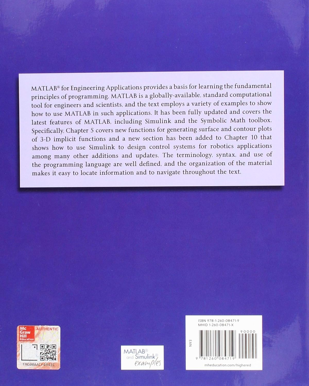 MATLAB for Engineering Applications