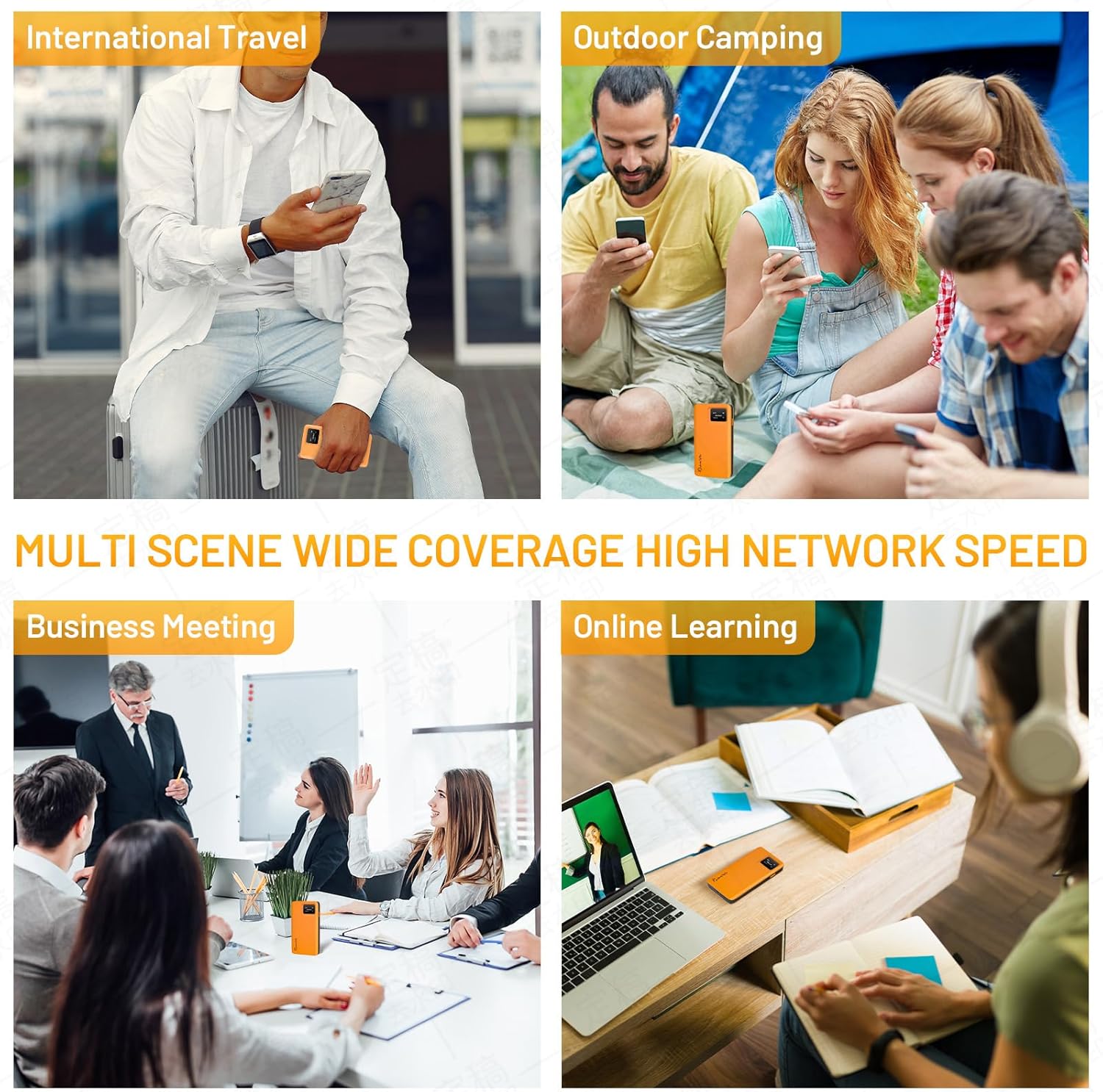 RoamWiFi 4G LTE WiFi Mobile Hotspot, Local & International Coverage Travel Router in 170+ Countries,No Contract or SIM Card Required,10 Connected Devices, US 50GB & Global 1GB Data 60Day