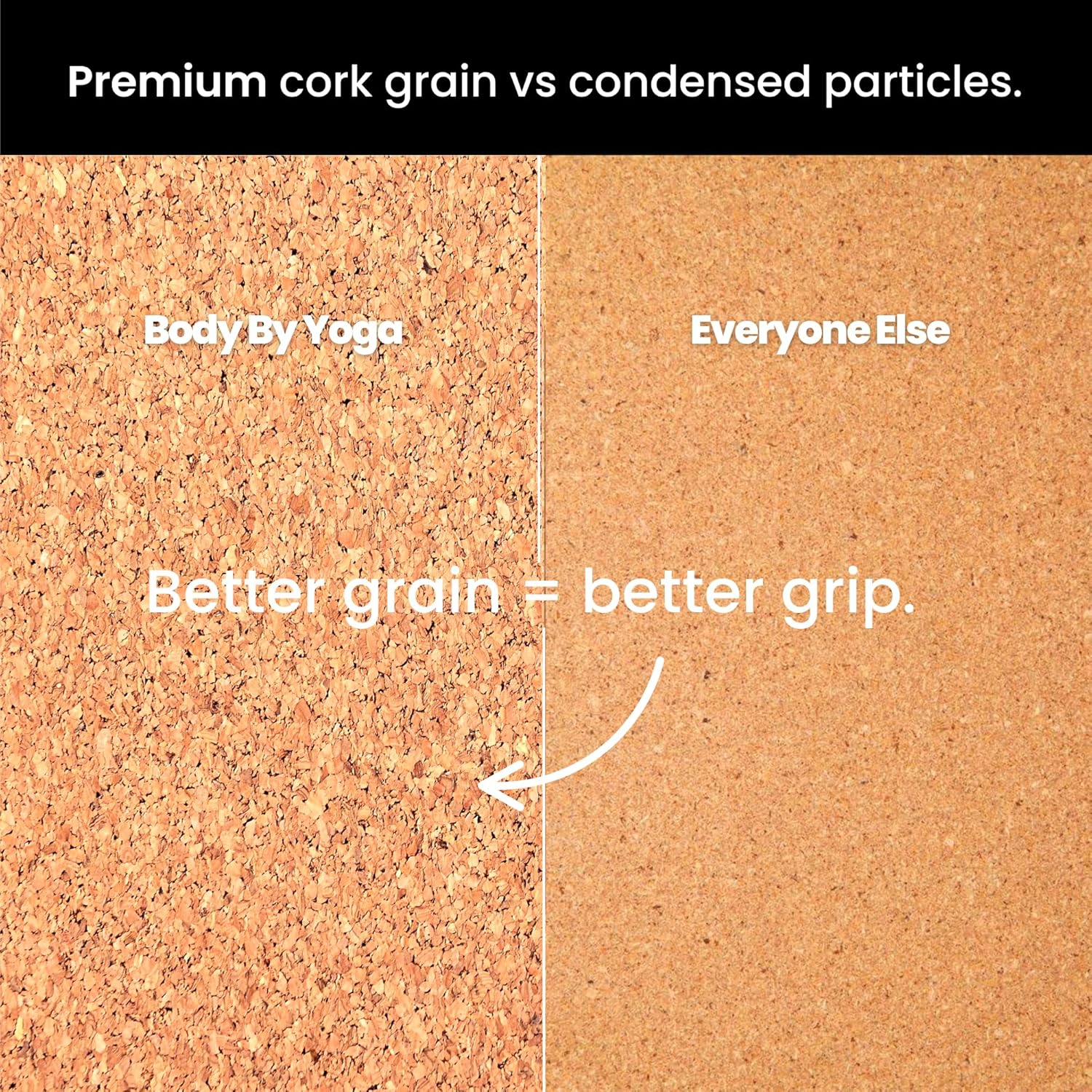 Luxury Cork Yoga Mat - Non Slip, Extra Thick Grip. Thicker, Longer, and Wider for More Comfort and Support. Tough Enough For Hot Yoga. Natural, Non Toxic, and Eco Friendly. Optional Alignment Lines.