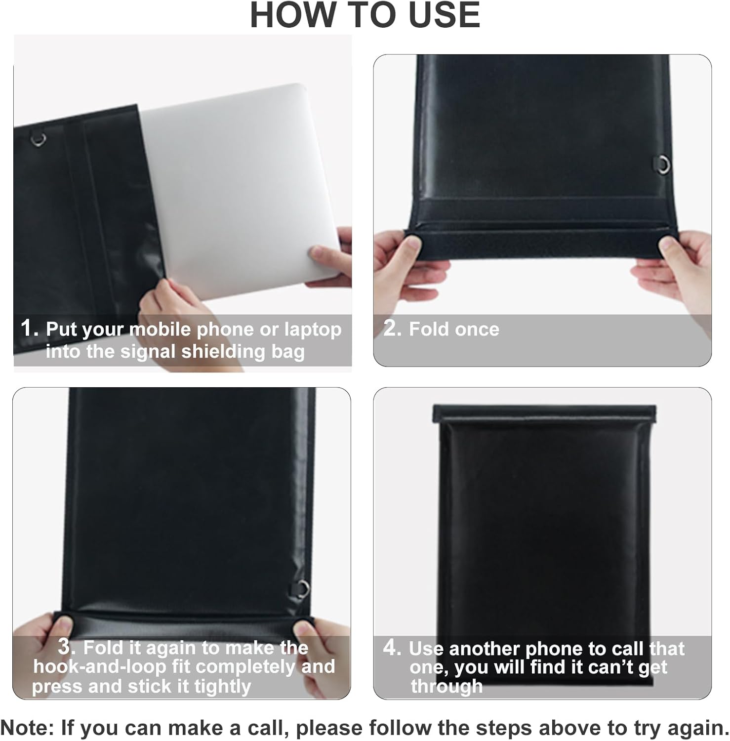 yaokvide Large Faraday Bags- 5 Pack Faraday Cages for Laptops & Tablets & Phones & Car Keys, Faraday Key Fob Protector, Fireproof & Waterproof Anti-theft Signal Blocking Pouch