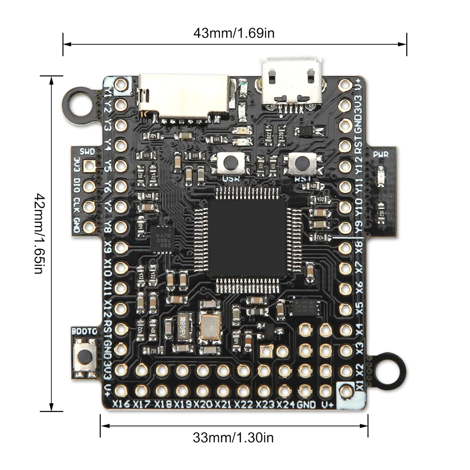 EVTSCAN STM32F405 PYBv1.1 Pyboard, Micropython Compatible Development Board, Bootloader Support, for Embedded Systems Development, Robotics, IoT Projects, Educational Purposes
