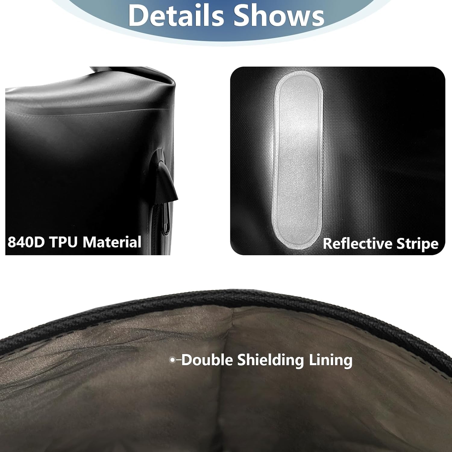 Faraday Bags EMP Proof Bag - 15L Black Waterproof Faraday Backpack with Front Pocket & Padded Strap, EMP Bags, Faraday Bag for Generator and Laptops Electronics , RFID Signal Blocker for Data Security