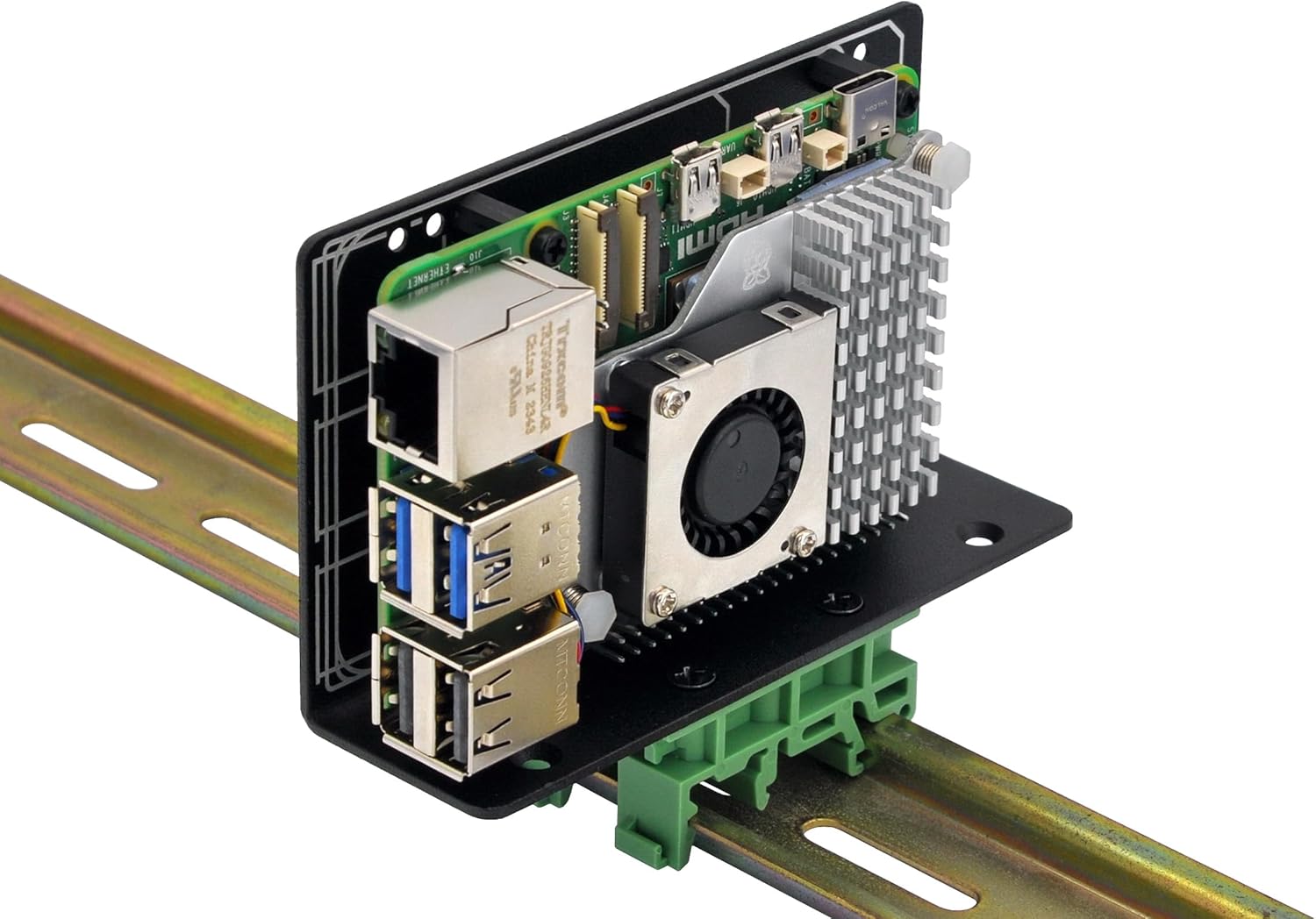DIN Rail Mount Bracket for Raspberry Pi 1A+ 1B+ 2B 3B 3B+ 4B 5 Zero UNO Mega-2560 BeagleBone Black