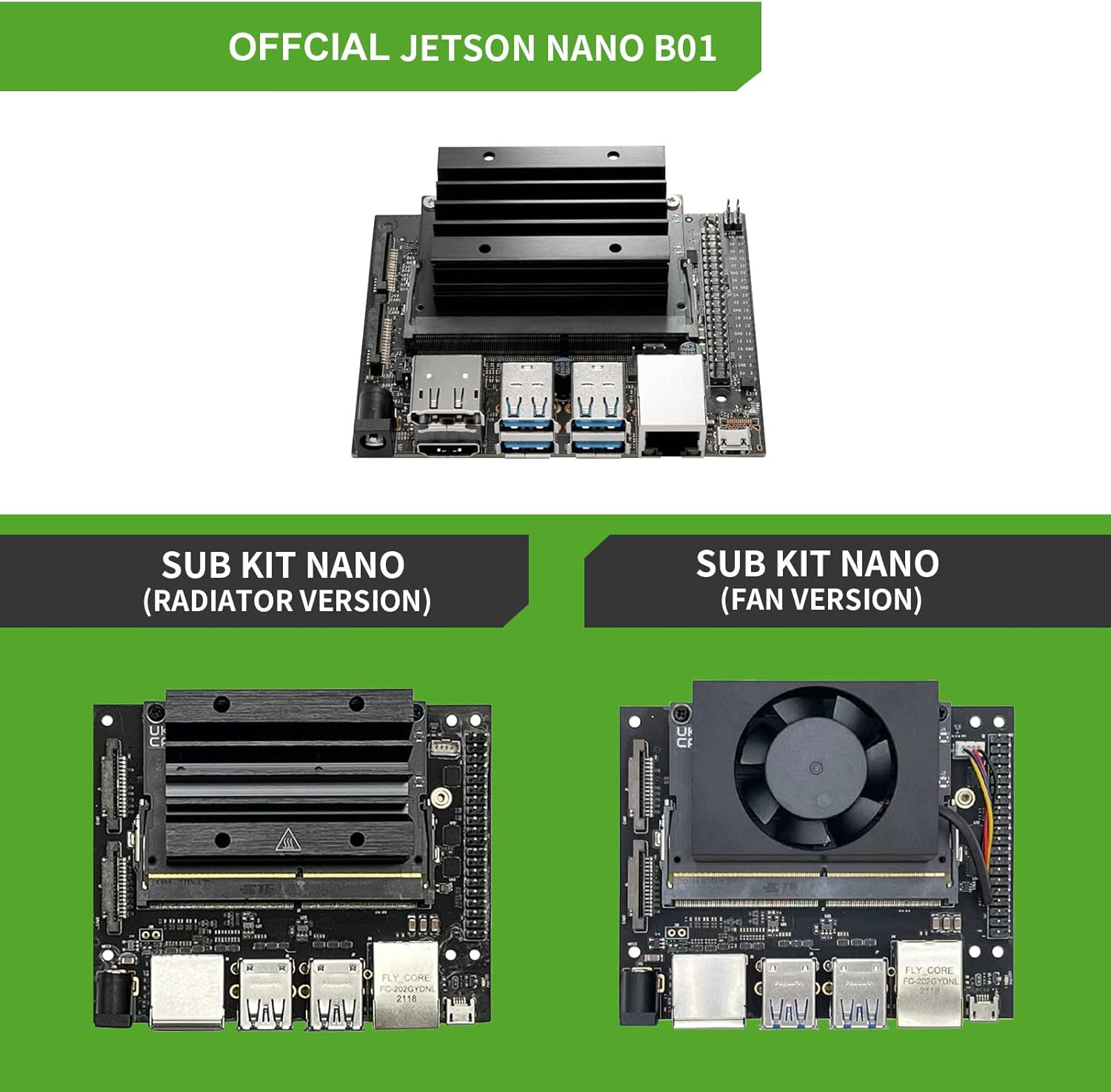 Jetson Nano Developer Kit 16G eMMC onboard for AI Machine Learning (4GB RAM 16GB eMMC)