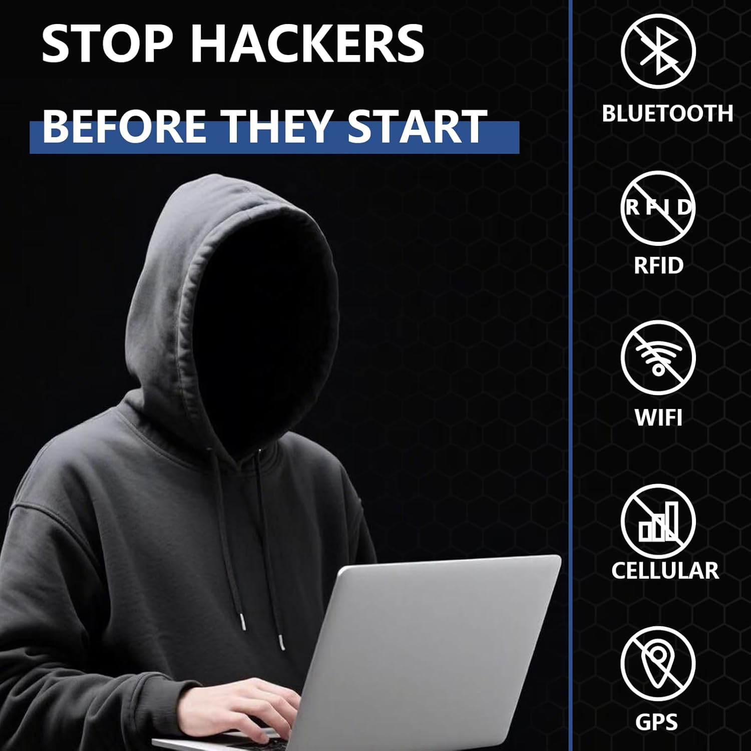 Faraday Bags EMP Proof Bag - 15L Black Waterproof Faraday Backpack with Front Pocket & Padded Strap, EMP Bags, Faraday Bag for Generator and Laptops Electronics , RFID Signal Blocker for Data Security