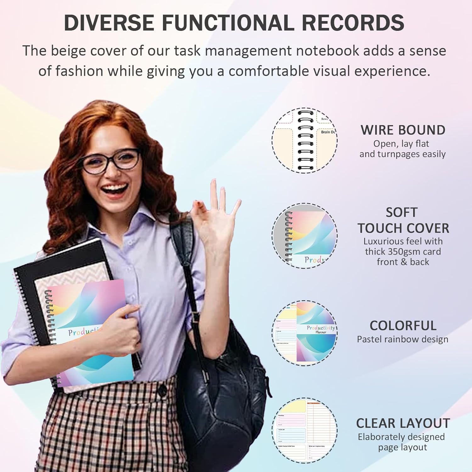 ADHD Daily Planner for Neurodivergent Adults,Productivity Daily Planner,200 Pages Daily To Do List for Work & Personal Life,Task Management Organizer Self-Cares,Weekly Schedule,Brain Dump to Stay Organized and Focused-12 x 8 inches