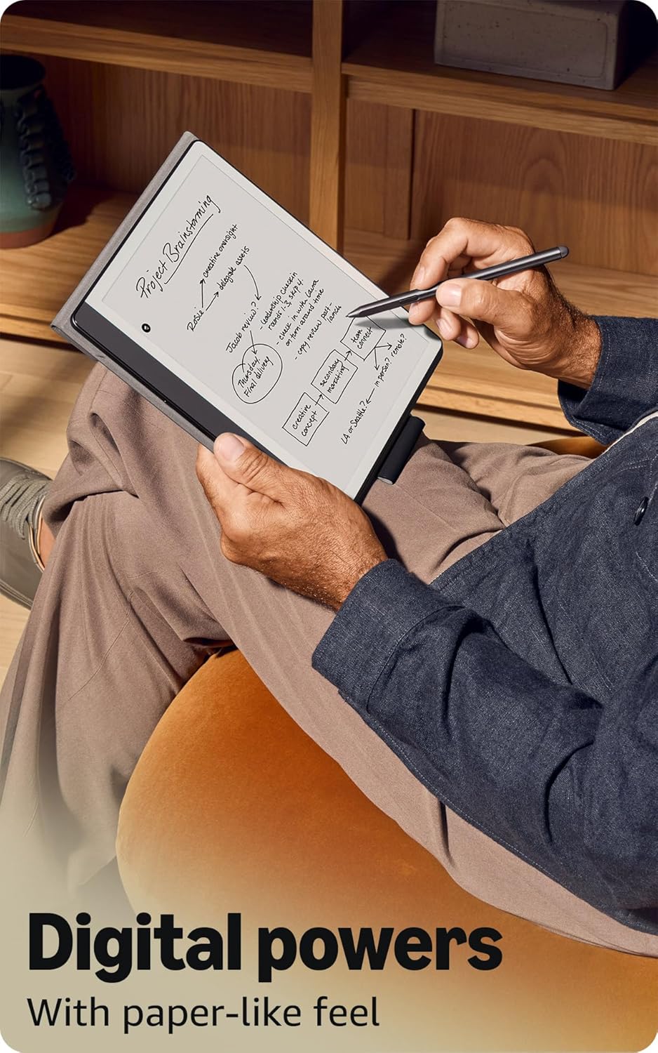 Like-New Amazon Kindle Scribe (64 GB) - Your notes, documents and books, all in one place. With built-in AI notebook summarization. Includes Premium Pen - Tungsten