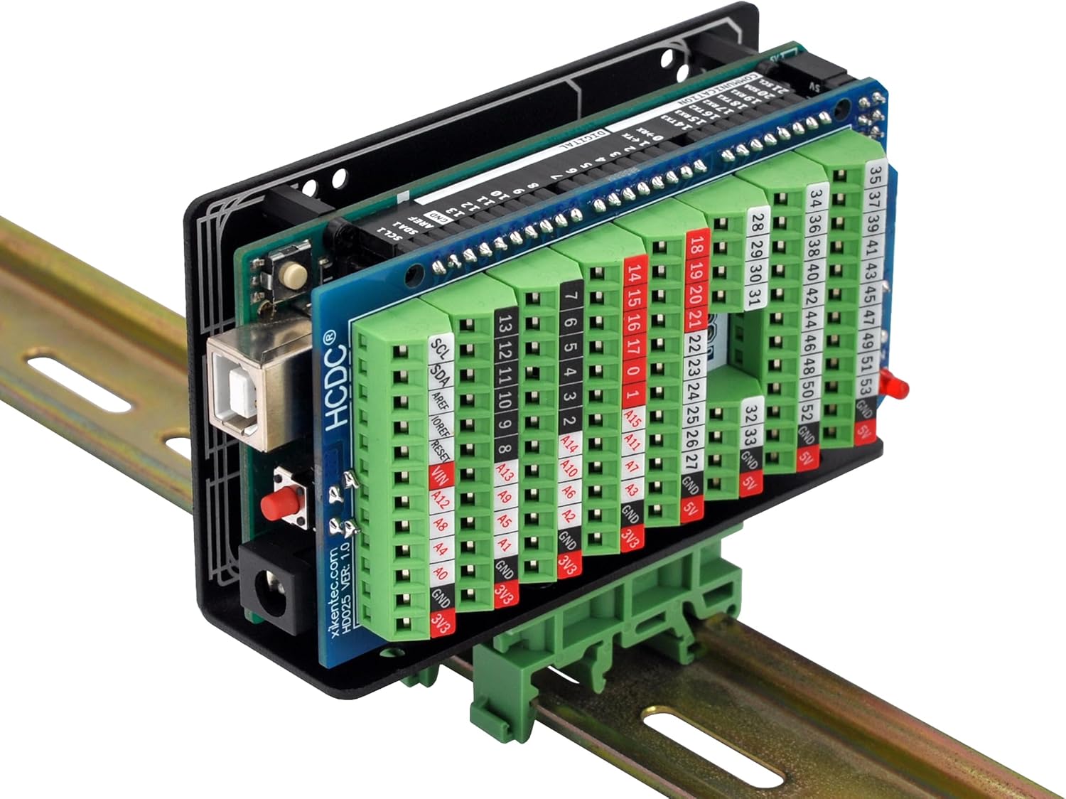 DIN Rail Mount Bracket for Raspberry Pi 1A+ 1B+ 2B 3B 3B+ 4B 5 Zero UNO Mega-2560 BeagleBone Black