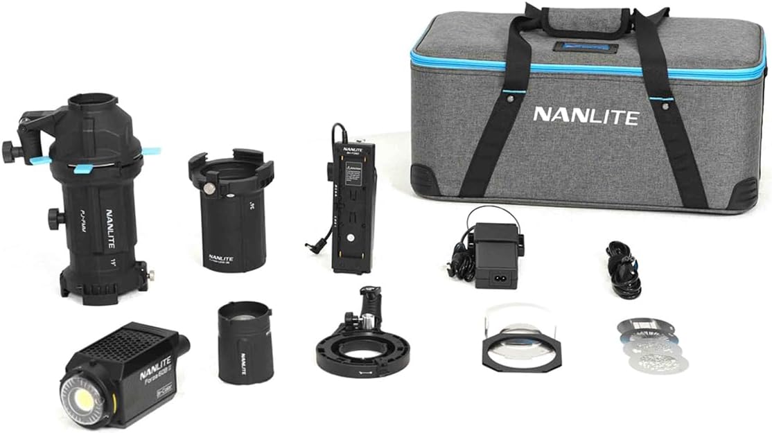 Nanlite Forza 60B II Kit with FM-Mount Projection Attachment and 19 + 36 Degree Lenses