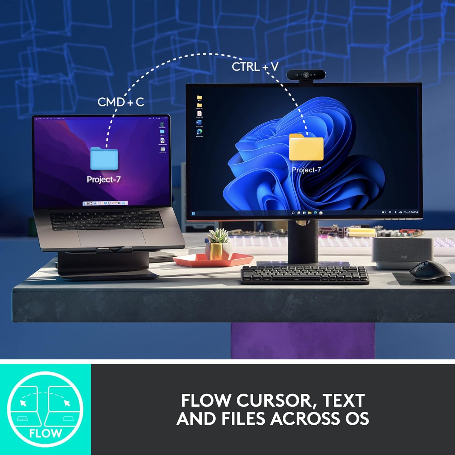 Logitech MX Master 3S Performance Wireless Mouse - Graphite With Bolt Reciever