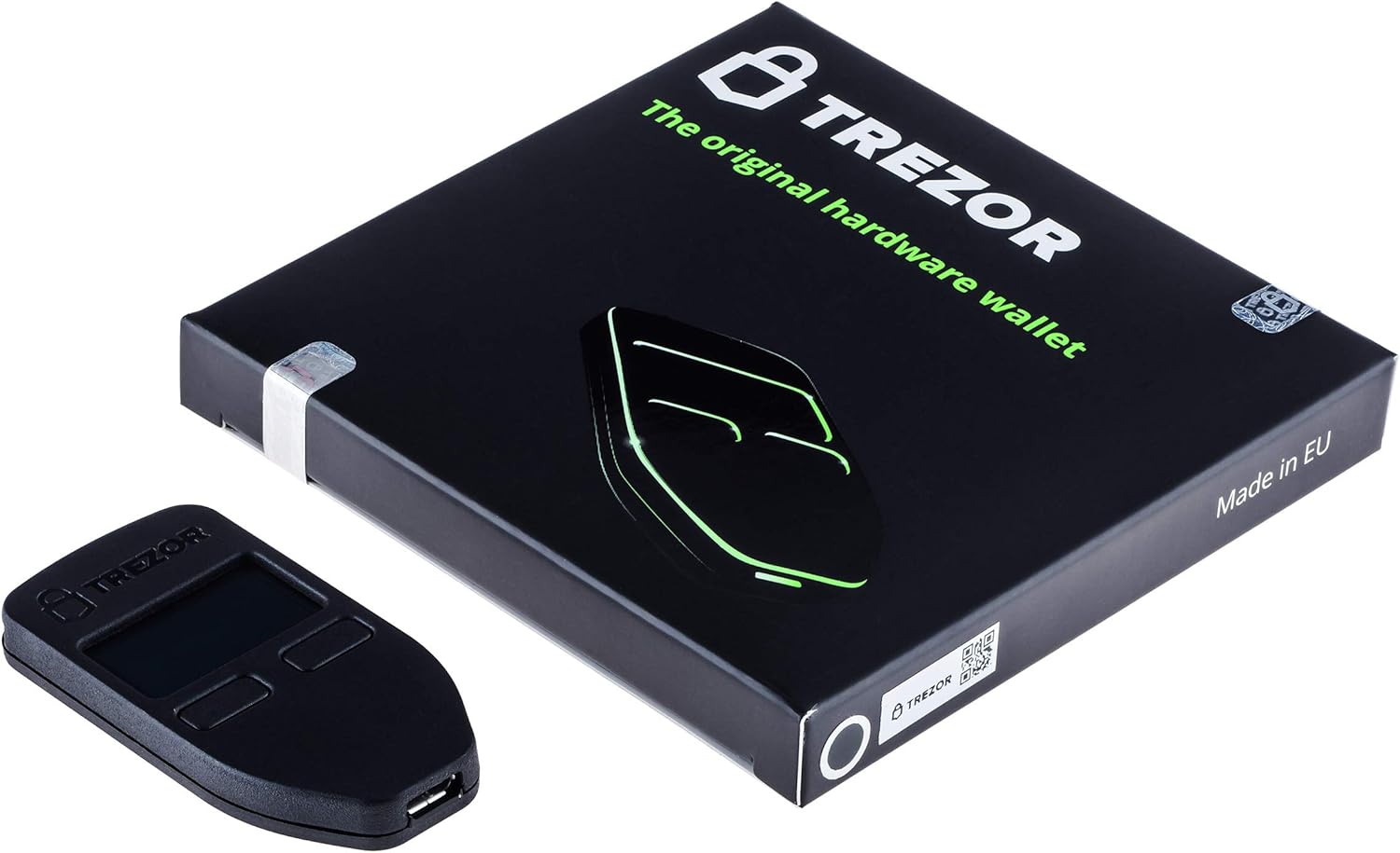 Trezor Model One - The Original Cryptocurrency Hardware Wallet, Bitcoin Security, Store & Manage 1000's of Coins&Tokens, Easy-to-Use Interface, Quick & Simple Setup (Black)