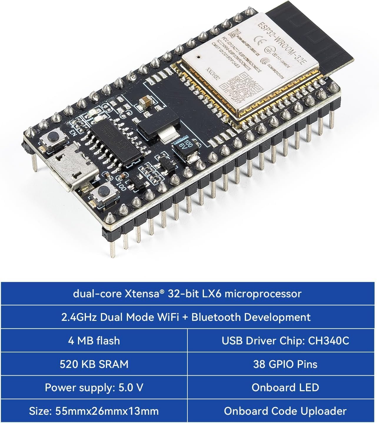 SunFounder ESP32 Ultimate Starter Kit (Compatible with Arduino) ESP32CAM, RoHS Compliant, Python C Scratch, Video Courses, IoT for Beginners Engineers, ESP32-WROOM-32E Board & Battery Included