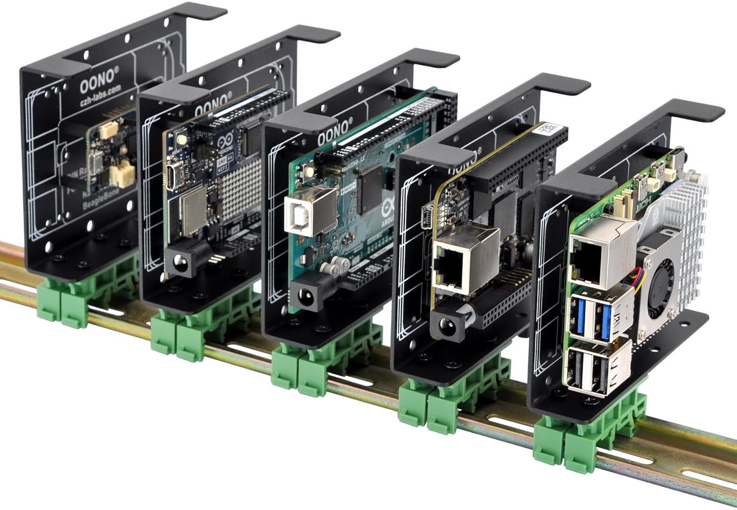 DIN Rail Mount Bracket for Raspberry Pi 1A+ 1B+ 2B 3B 3B+ 4B 5 Zero Arduino Uno Mega Mkr BeagleBone Black