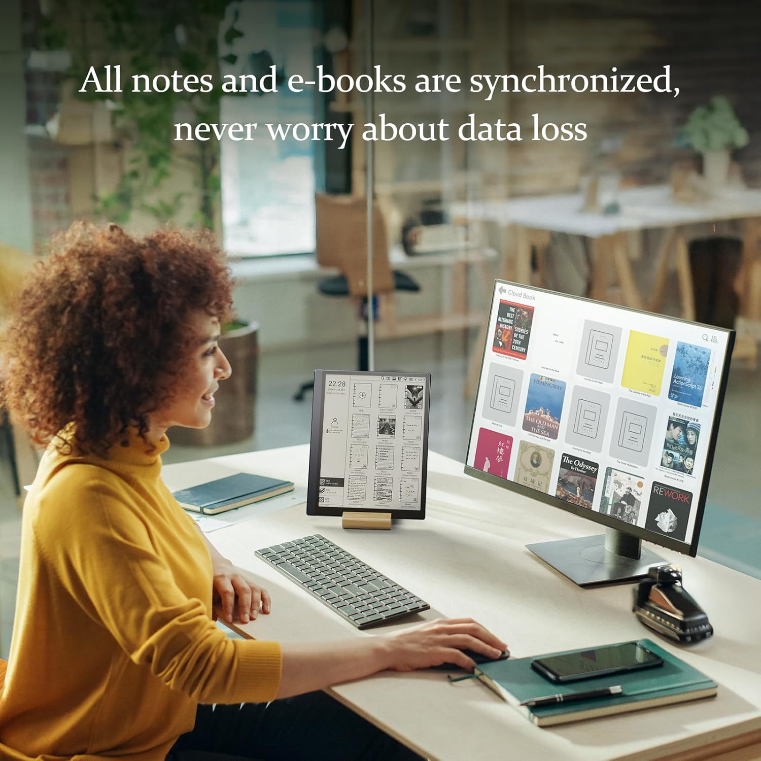 Geniatech Kloudnote Slim 10.3" Digital Notebook, E Ink Tablet and ePaper Notepad for ebook Reading and Writing, 227ppi ereader Device in 2025, 5.3mm Ultra-Thin (Grey)