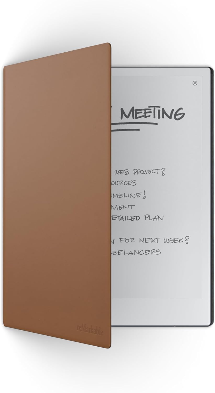 Book Folio – Official reMarkable 2 Cover | Slim, Premium Leather Folio in Sepia Brown | Stylish Protection for Your rM 2 Tablet | Not Compatible with Paper Pro