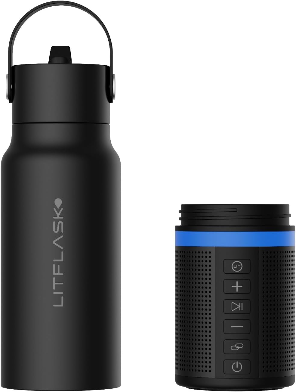 LitFlask Smart Water Bottle, Ultra Premium Bluetooth Speaker, Portable Charging, 20oz Stainless Steel. Oprah’s Favorite Things 2024