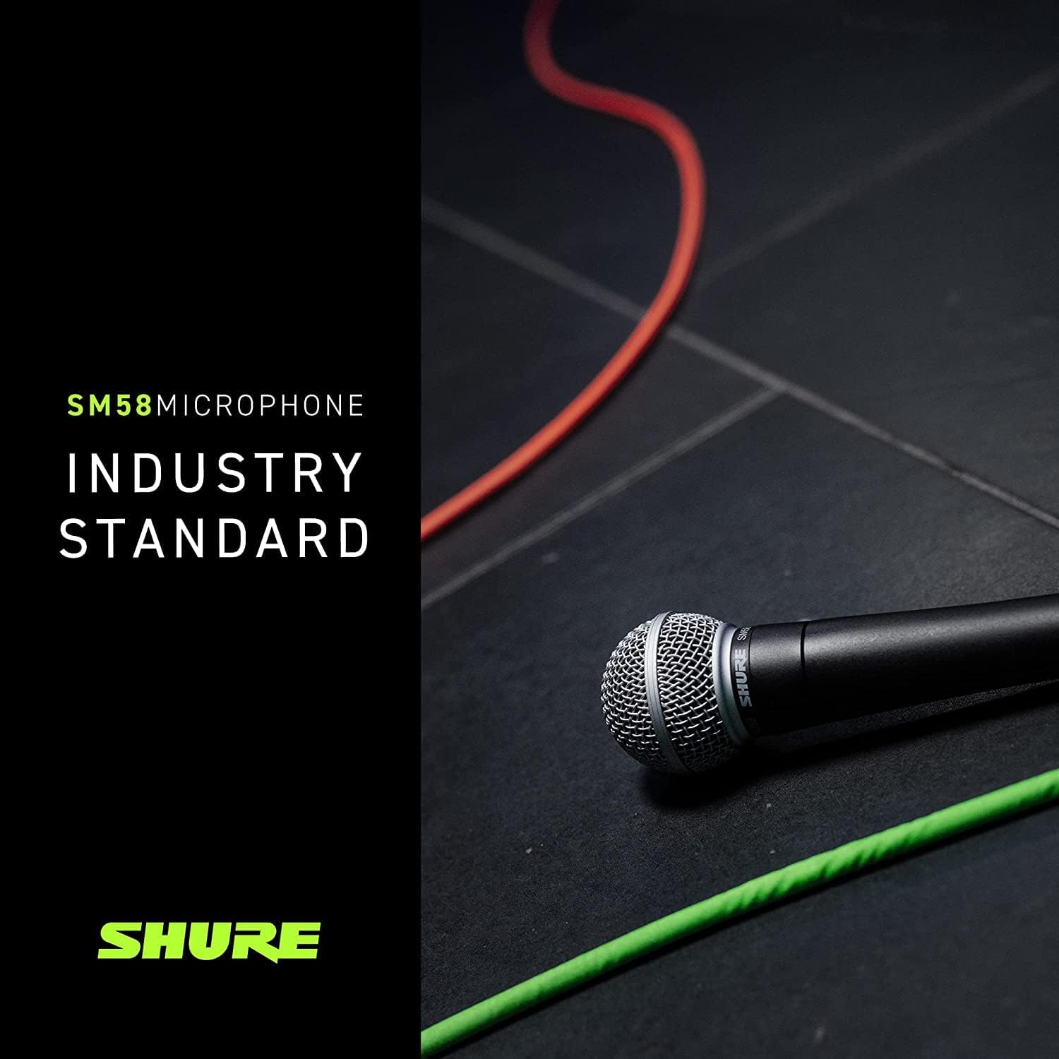 Shure SM58S Dynamic Vocal Microphone with On/Off Switch, Cardioid Pattern, Built-in Pop Filter, for Live & Studio Performance Mic for Singers, Speakers & Stage Use, Black