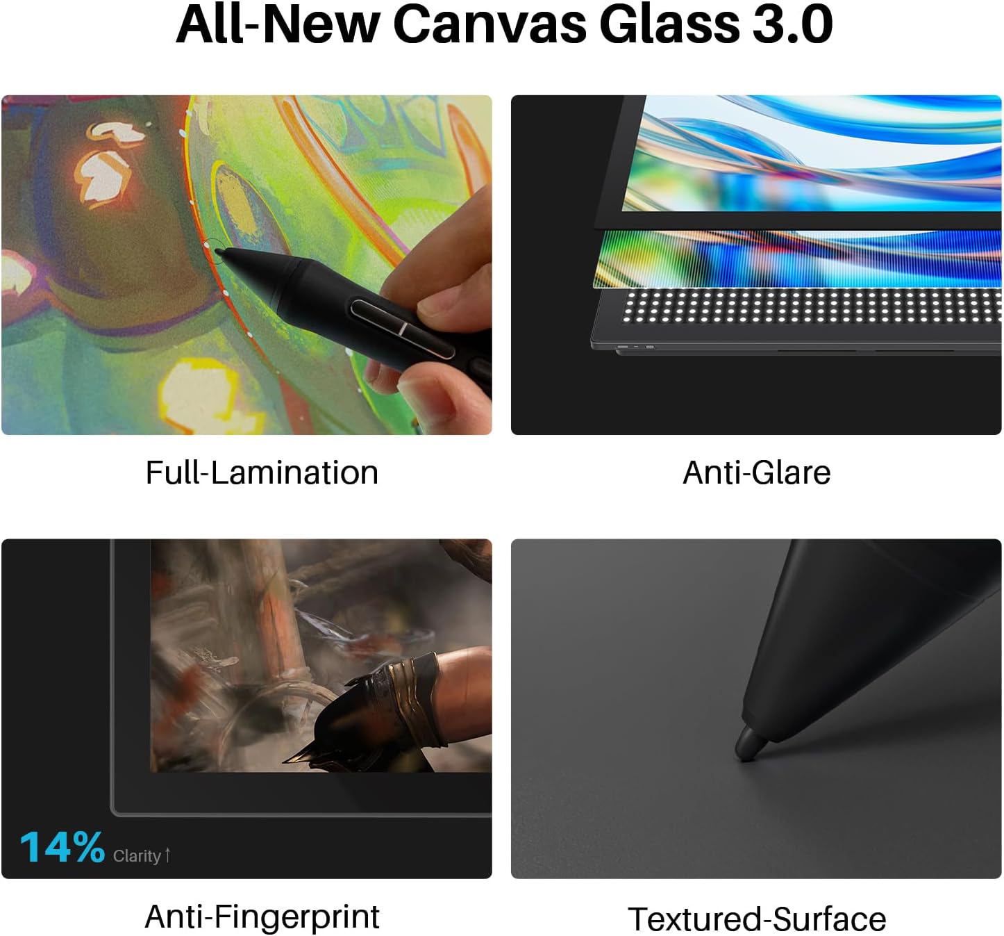 HUION KAMVAS Pro 24 (Gen 3) Touch Drawing Tablet with Screen, 4K UHD Graphic Drawing Display with Dual 16384 Pen Pressure Stylus, PenTech 4.0, 99% Adobe RGB, Wireless Keydial, 23.8 Inch Monitor