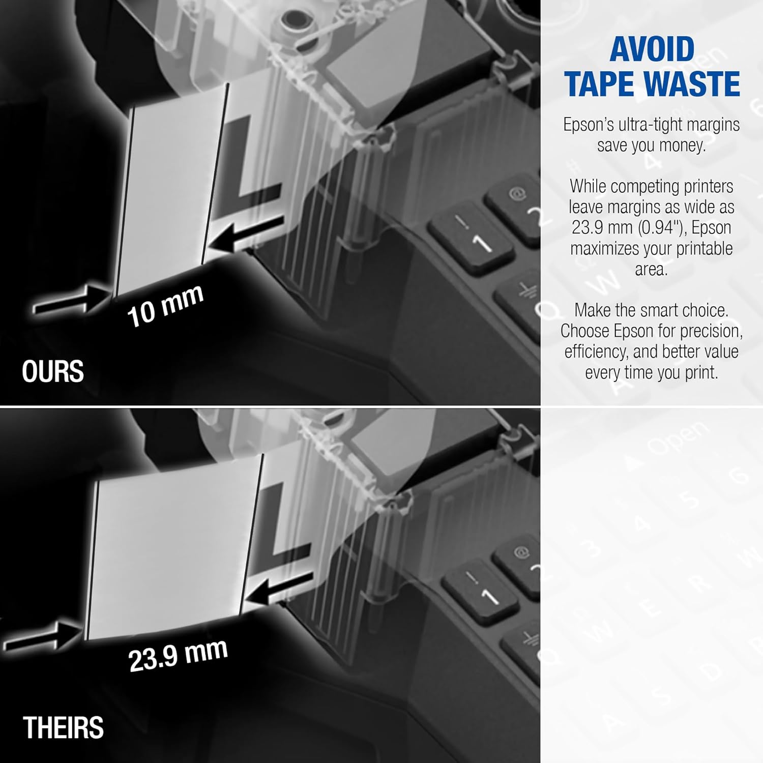 LABELWORKS Epson LW-C610PX-BLK Premium Portable Bluetooth Label Machine Printer – Create Sticker Labels for Crafts and Organization, Ideal for Small Business, Designer Tape Supported, App Compatible