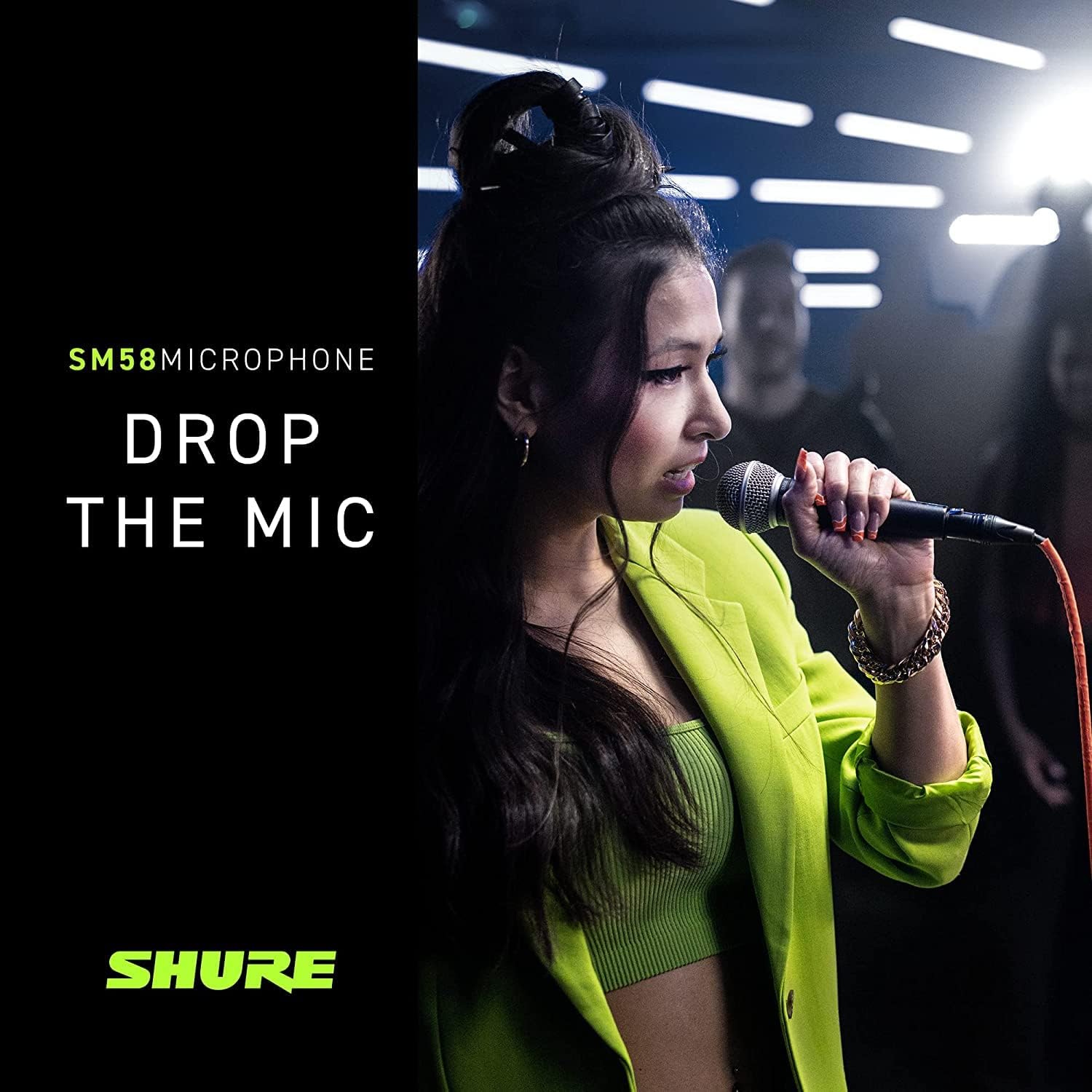 Shure SM58S Dynamic Vocal Microphone with On/Off Switch, Cardioid Pattern, Built-in Pop Filter, for Live & Studio Performance Mic for Singers, Speakers & Stage Use, Black