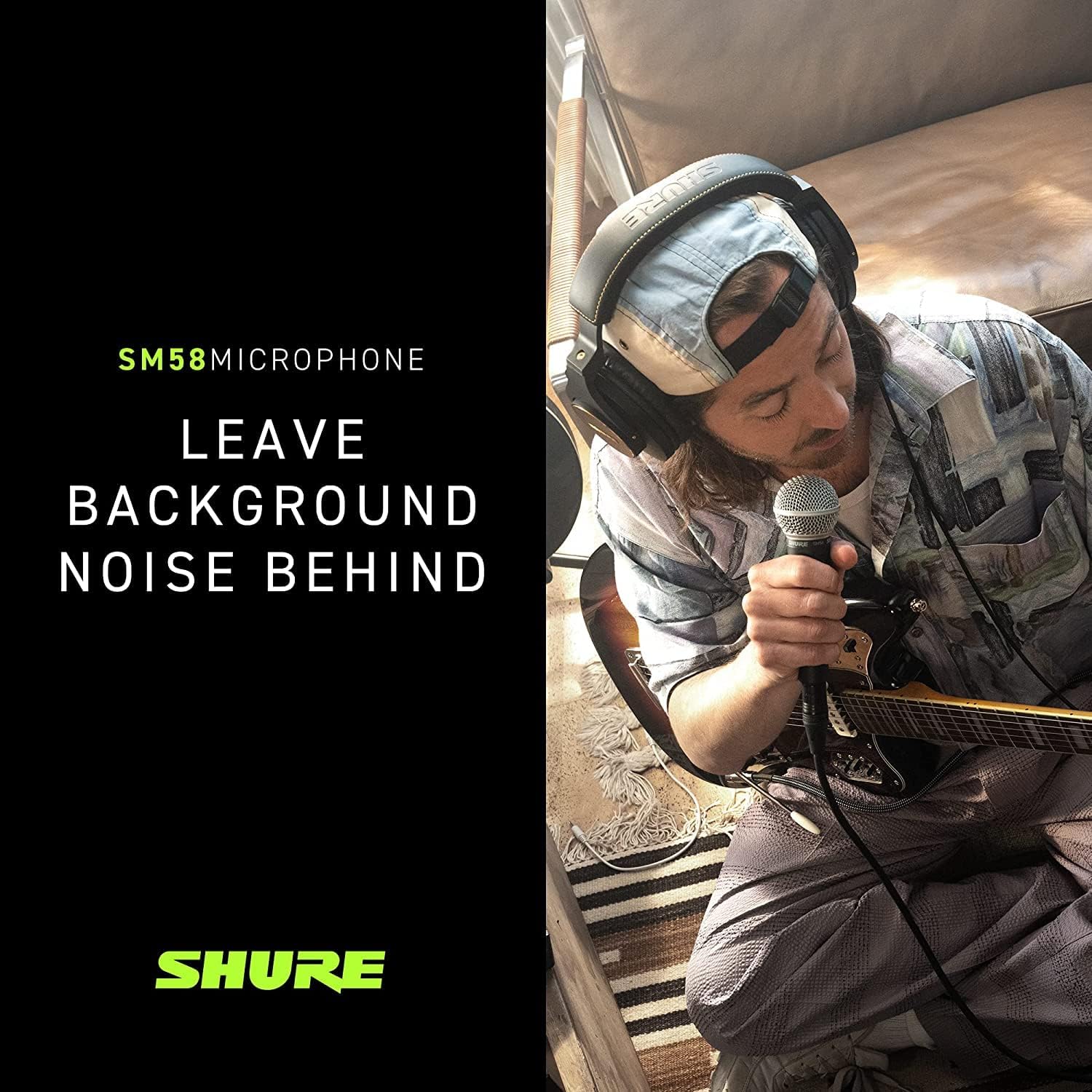Shure SM58S Dynamic Vocal Microphone with On/Off Switch, Cardioid Pattern, Built-in Pop Filter, for Live & Studio Performance Mic for Singers, Speakers & Stage Use, Black