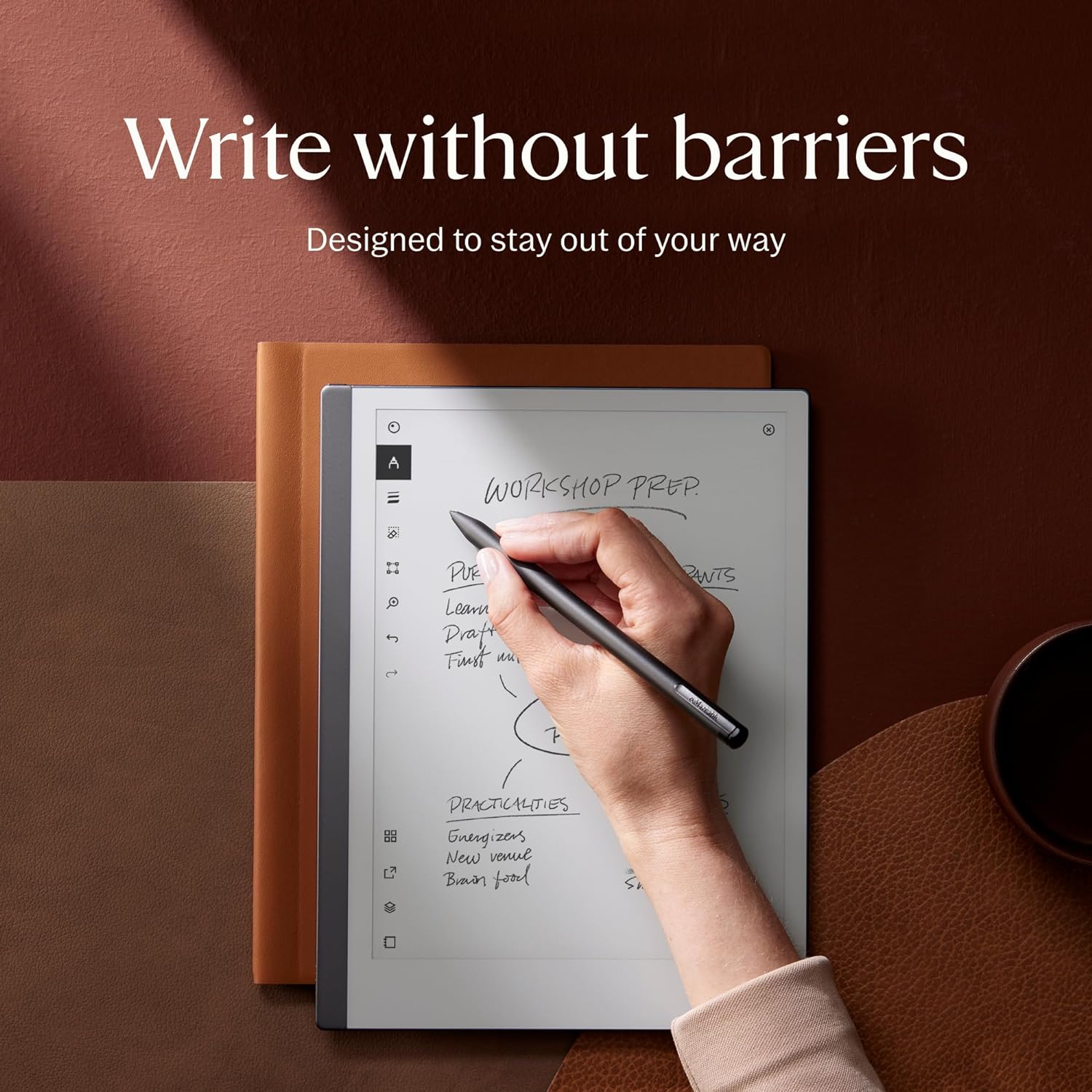 Book Folio – Official reMarkable 2 Cover | Slim, Premium Leather Folio in Sepia Brown | Stylish Protection for Your rM 2 Tablet | Not Compatible with Paper Pro