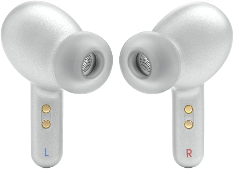 JBL Live Pro 2 - True Wireless Noise Cancelling Earbuds, up to 40 Hours of Playback with Wireless Charging, 6 mics for Perfect Calls, Touch & Voice Control, IPX5 Water Resistant (Silver)
