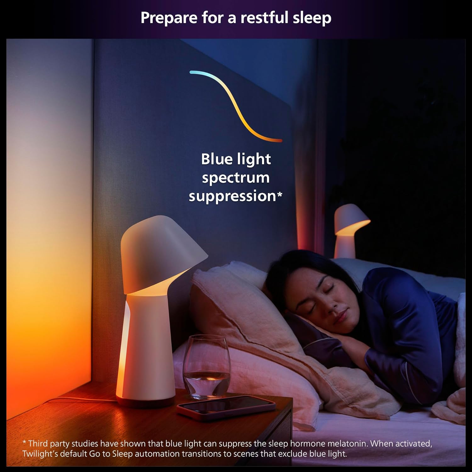 Philips Hue Twilight Smart Sleep and Wake-Up LED Lamp, White & Color Smart Lighting, Bedside Lamp Compatible with Bluetooth, Voice Control with Alexa, Apple Home & Google Assistant