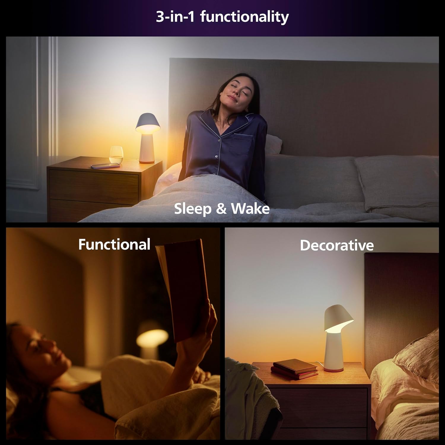 Philips Hue Twilight Smart Sleep and Wake-Up LED Lamp, White & Color Smart Lighting, Bedside Lamp Compatible with Bluetooth, Voice Control with Alexa, Apple Home & Google Assistant