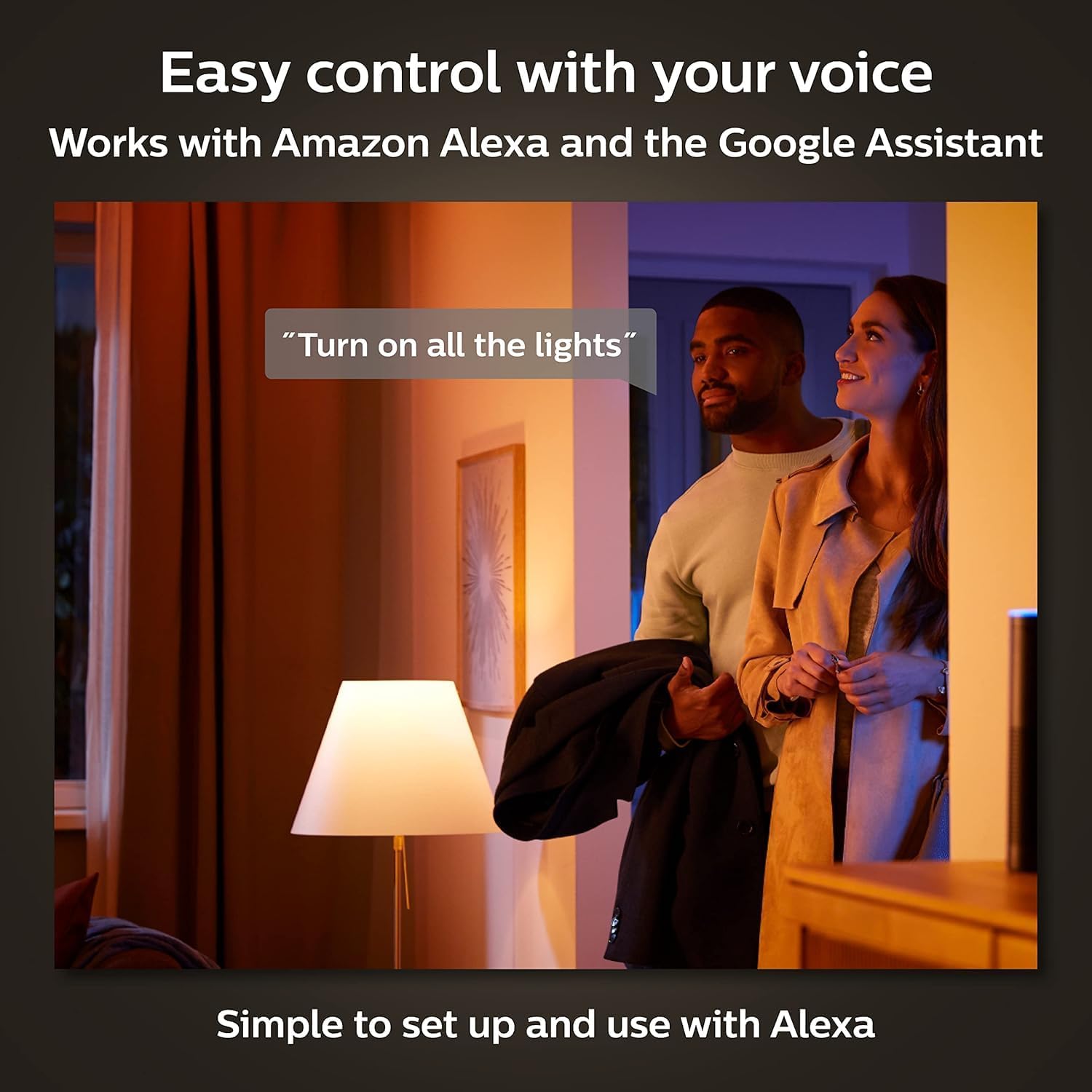 Philips Hue White and Color Ambiance Base Lumen (60W) Smart Button Starter Kit, 16 Millions Colors, Works with Amazon Alexa, Google Assistant, Apple HomeKit 60 Watt (OLD VERSION)