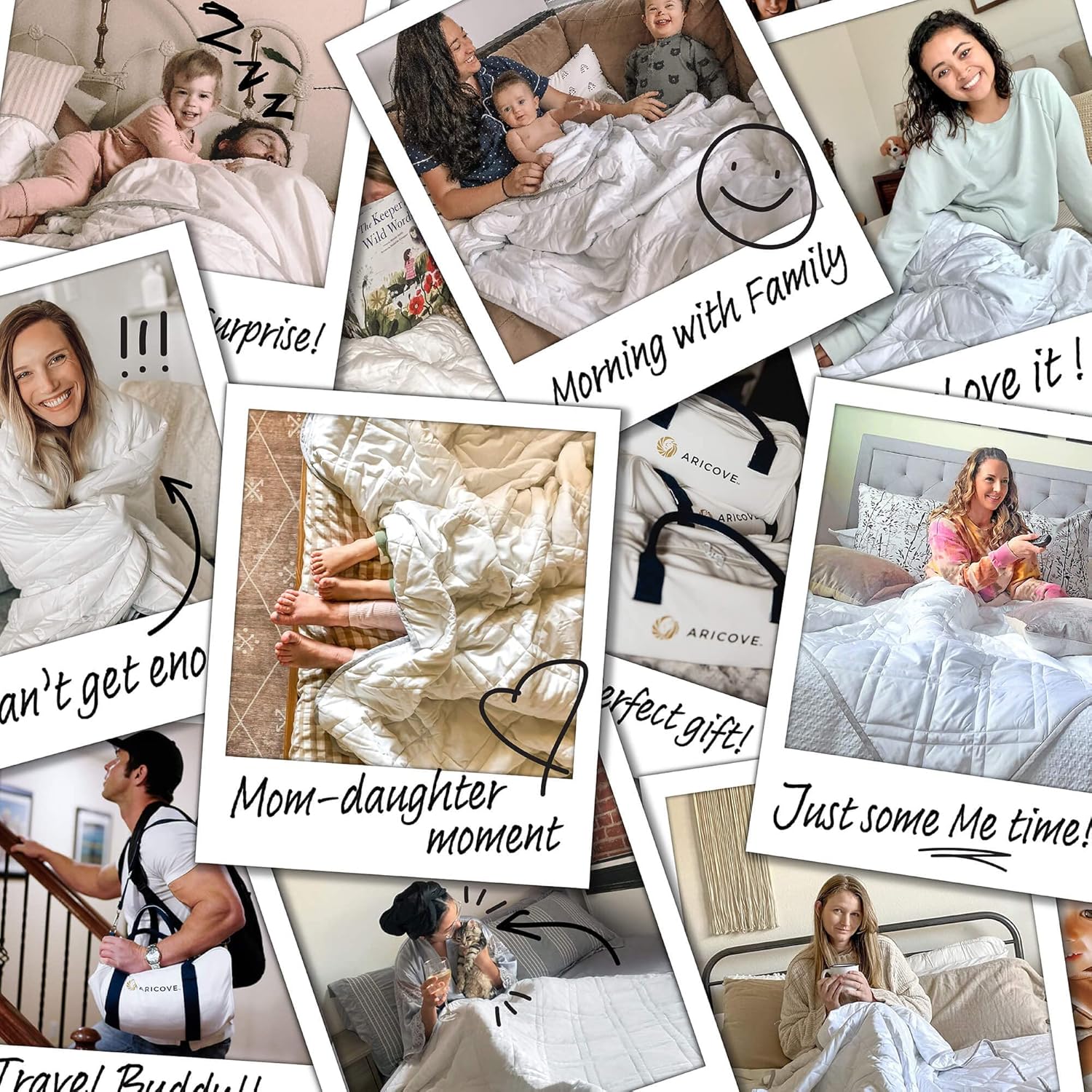 Aricove Cooling Weighted Blanket, 12 lbs, Twin Size for Adults, Luxury Heavy Blanket, Silky Soft Bamboo Viscose, 48x72 inches, Machine Washable, White
