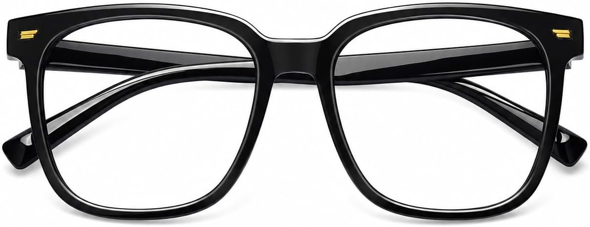 PANNER Oversized Square Blue Light Blocking Glasses for Women Men Anti Glare Reduce Eyestrain Computer Glasses