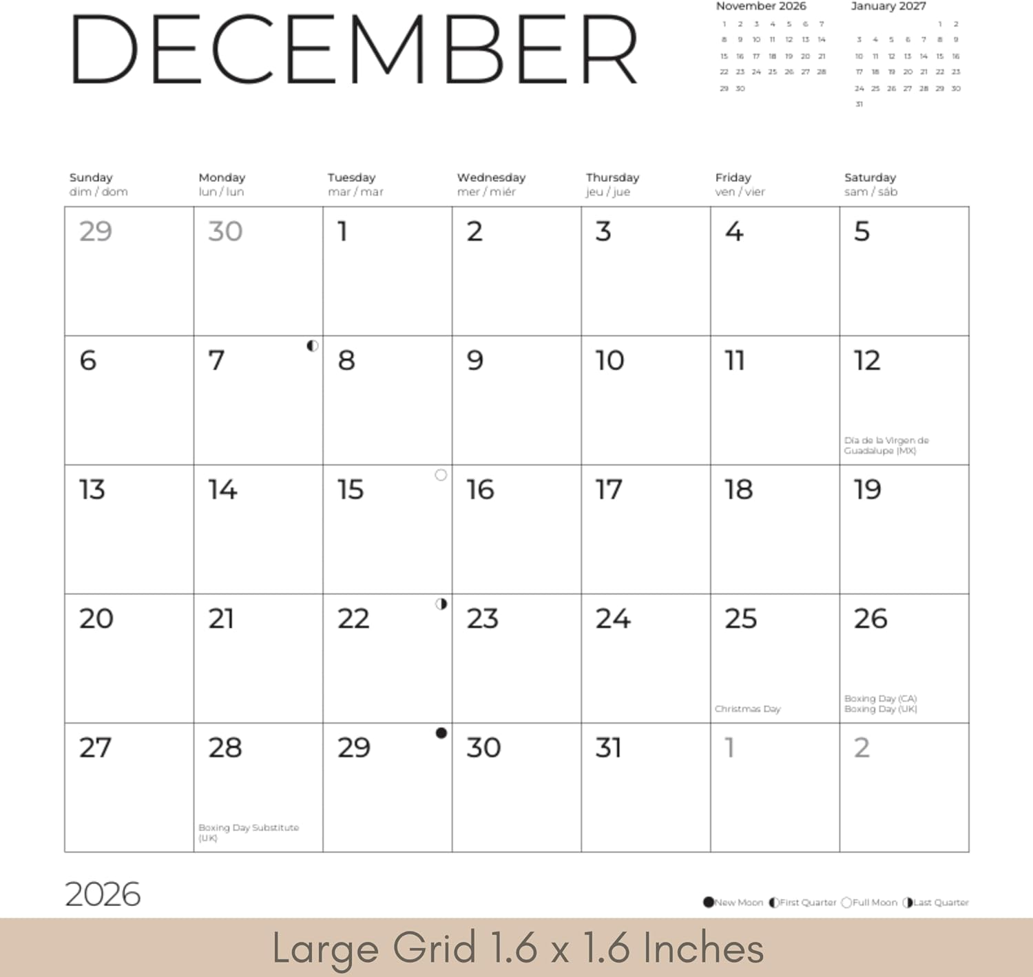 Red Panda Wall Calendar 2026 | 12" x 24" Open | Animal Calendar Photography Thick & Sturdy Paper for Planning | Office Kitchen Decor or Gift | Pacific Waters Press (Red Pandas)