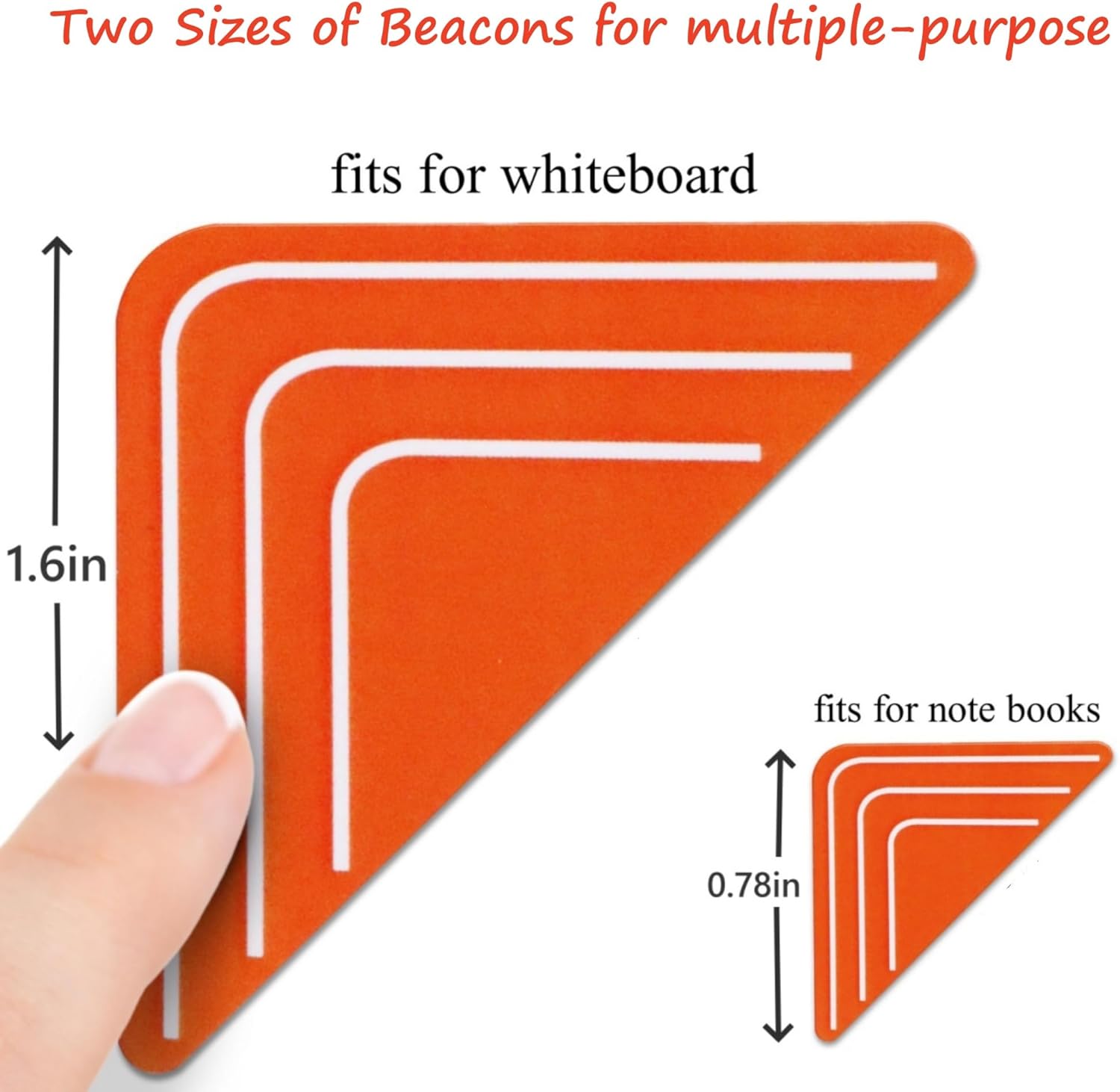 Beacons for Rocket Book- 2 Size, 10pieces Set with A Protective Case - Reusable Stickers Help to Digitize Upload Your Whiteboard Notes