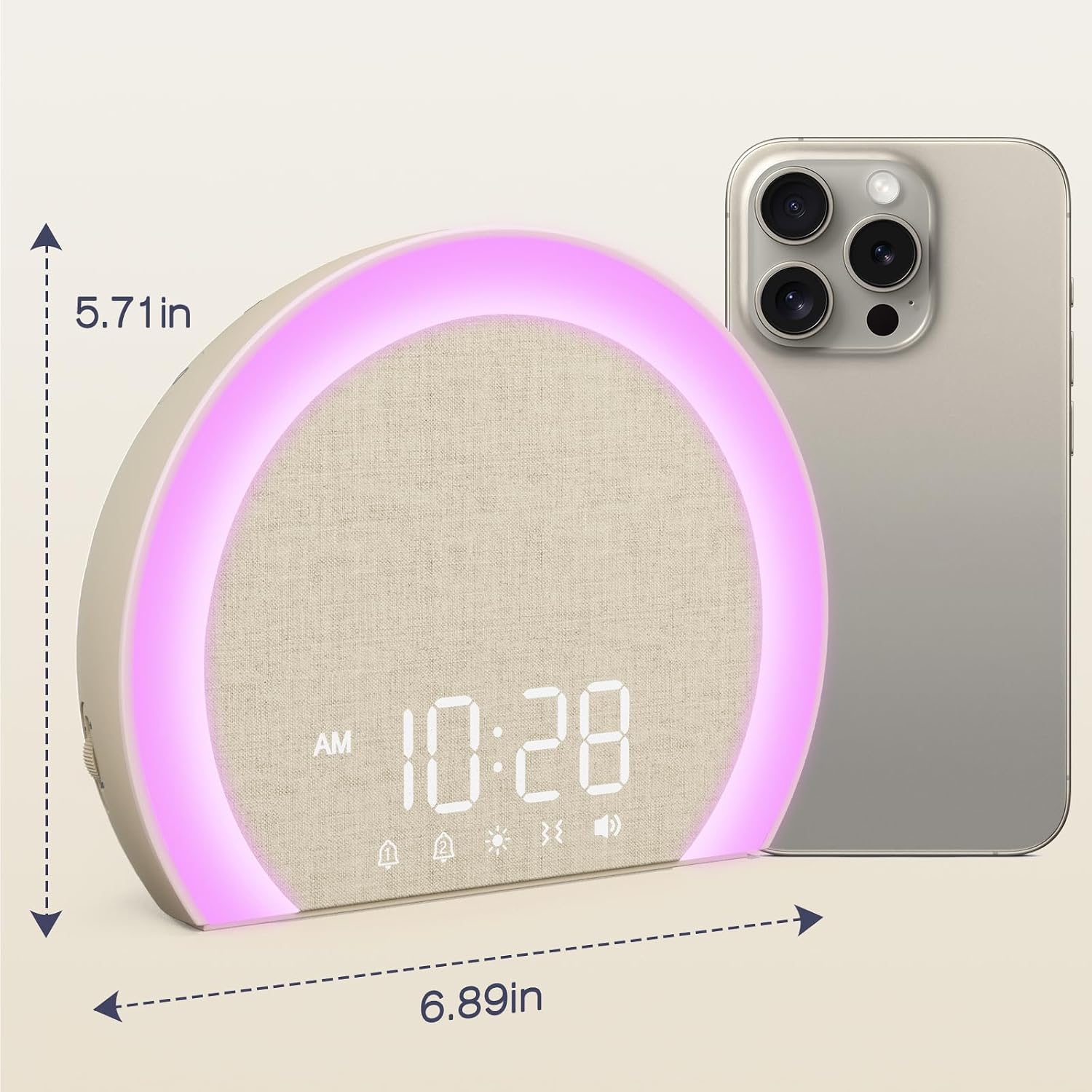 ANJANK Extra Loud Alarm Clock with Wireless Bed Shaker, Vibrating Dual Alarm with Light Wake Up for Heavy Sleepers & Hearing Impaired, 9-Color Night Light, 8 Sounds, 0-100% Dimmer, USB Charger