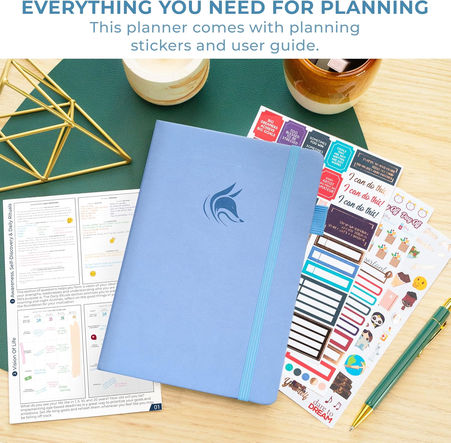 Clever Fox Planner Schedule – Undated Weekly & Monthly Life Planner with Time Slots, Appointment Book & Daily Organizer, A5 (Periwinkle)