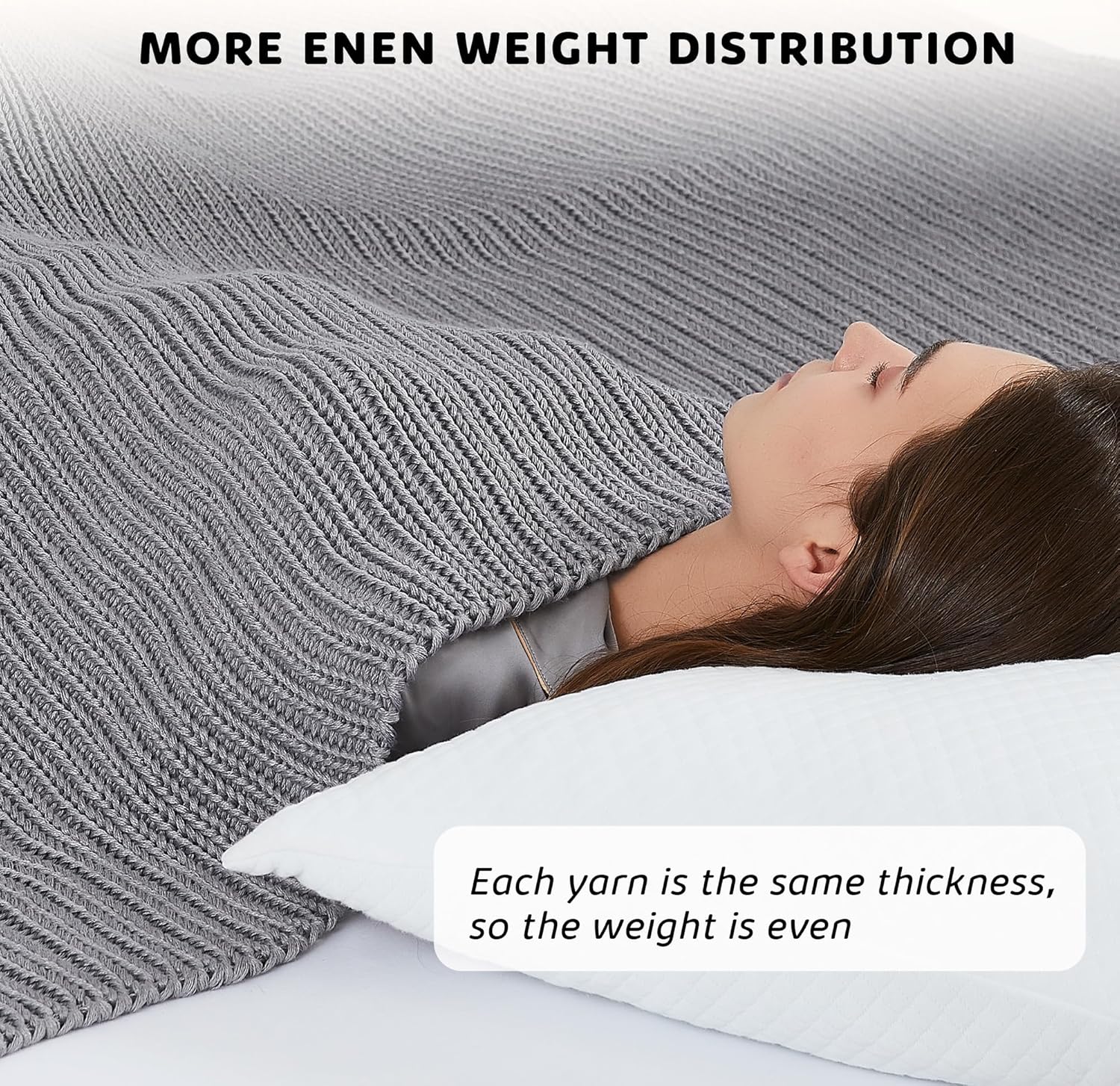 L'AGRATY Knitted Weighted Blanket - 60"x80" 15lbs Cooling Chunky Knit Heavy Blanket for Adults Braided Crochet Throw Thick Cable Yarn Knit Decorative Blanket No Beads Evenly Weighted Machine Washable
