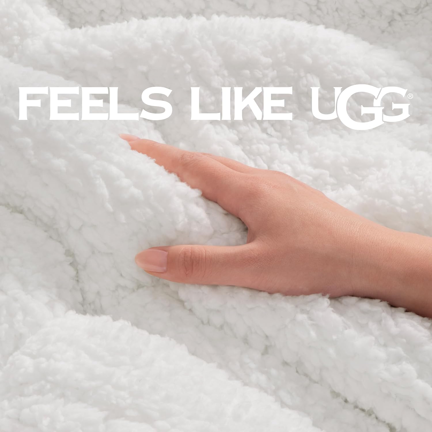UGG Nita Throw Blanket for Bed, Soft Reversible Plush Throw for Couch and Living Room, Cozy Fluffy Blanket, Washable Bedding, Home Decor, 50-inch x 70-inch, Charcoal Grey